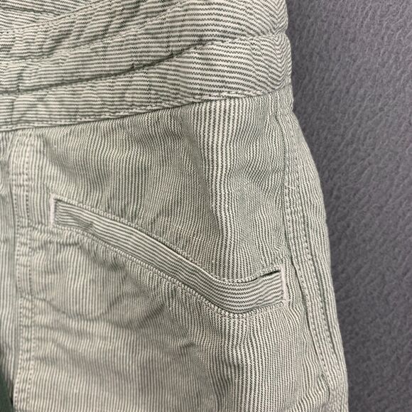 The North Face Shorts Size 10 Wander Free Linen Blend Striped Green 4" Inseam - Picture 2 of 14